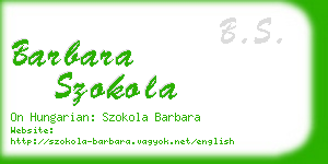 barbara szokola business card